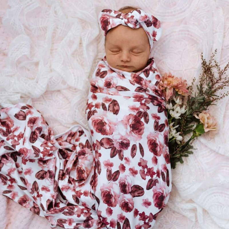 Snuggle Hunny Jersey Wrap & Topknot Set | Fleur
