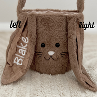 Personalised Easter Bunny Basket - Brown