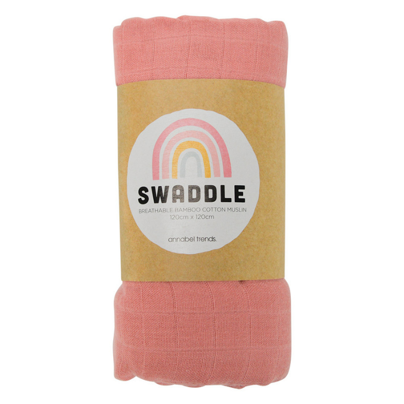 Annabel Trends Muslin Swaddle - Coral