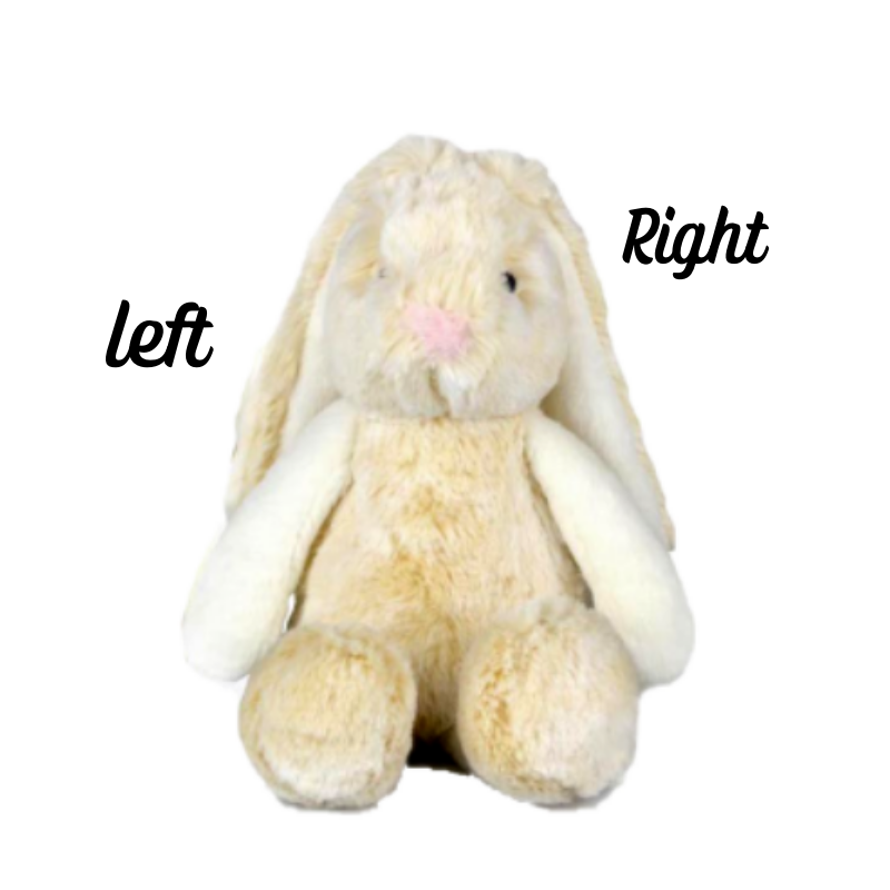 Personalised Bunny & Blanket Gift Set - Small Cream Frankie Bunny & Grey Blanket