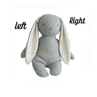 Personalised Bunny & Blanket Gift Set - Grey Bobby Bunny & Grey Blanket