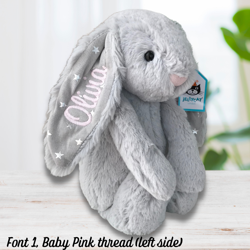 Personalised Medium Jellycat Bunny - Shimmer