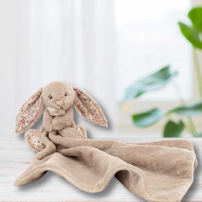 Personalised Jellycat Bea Beige Blossom Bunny Soother Bunny Co