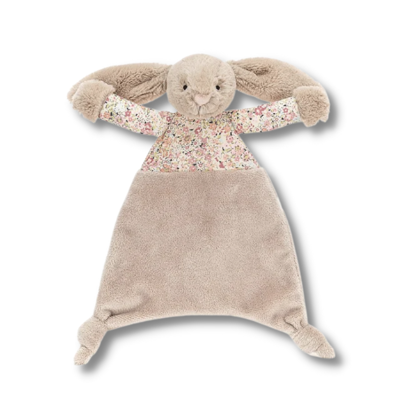 Personalised Jellycat Bunny Comforter - Bea Beige Blossom