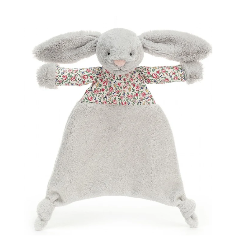 Personalised Jellycat Bunny Comforter - Silver Blossom