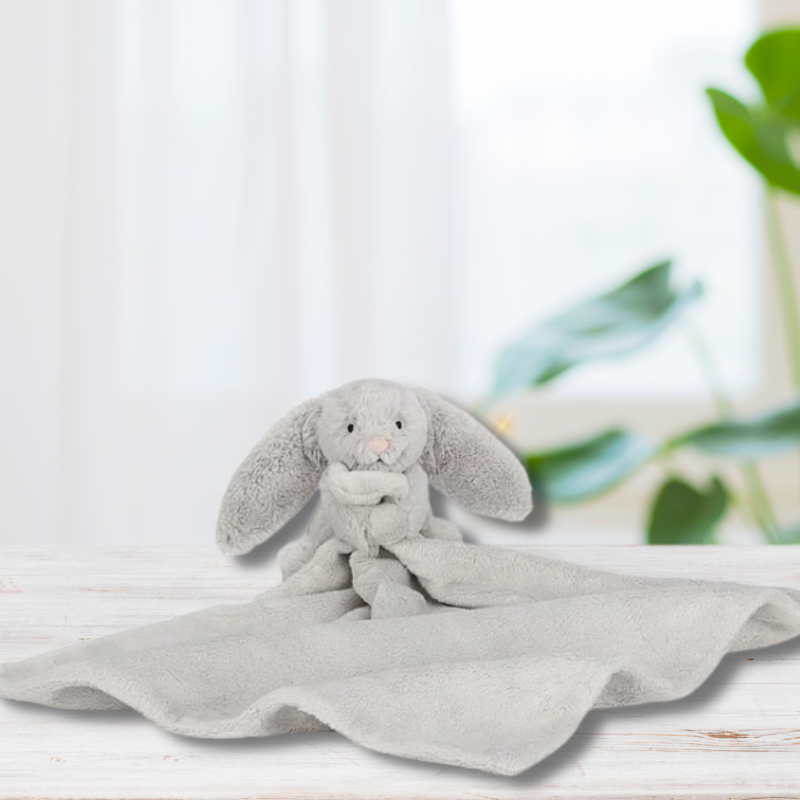 Personalised Jellycat Bunny Soother - Silver