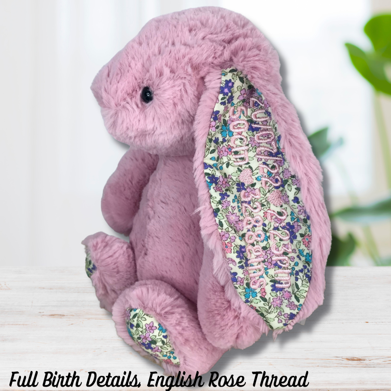 Tulip Blossom Jellycat Bunny with Personalised name on ear Australia