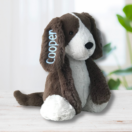 Jellycat brown and white dog sales