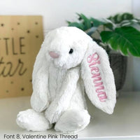 Personalised Cream Jellycat Bunny & Pink Blanket Gift Set
