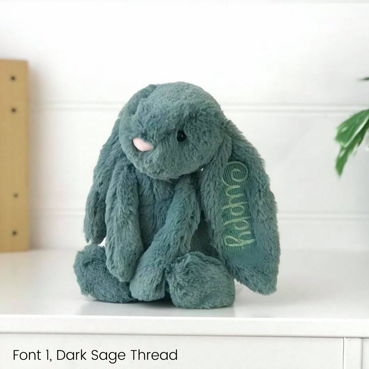 Personalised Jellycat Bunny Australia Forest Green Name Rabbit
