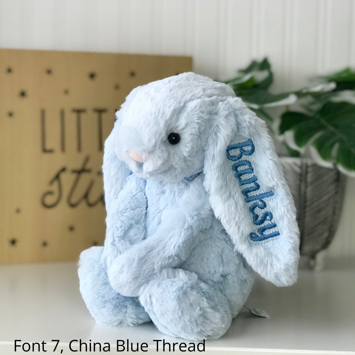 personalised blue jellycat bunny Australia