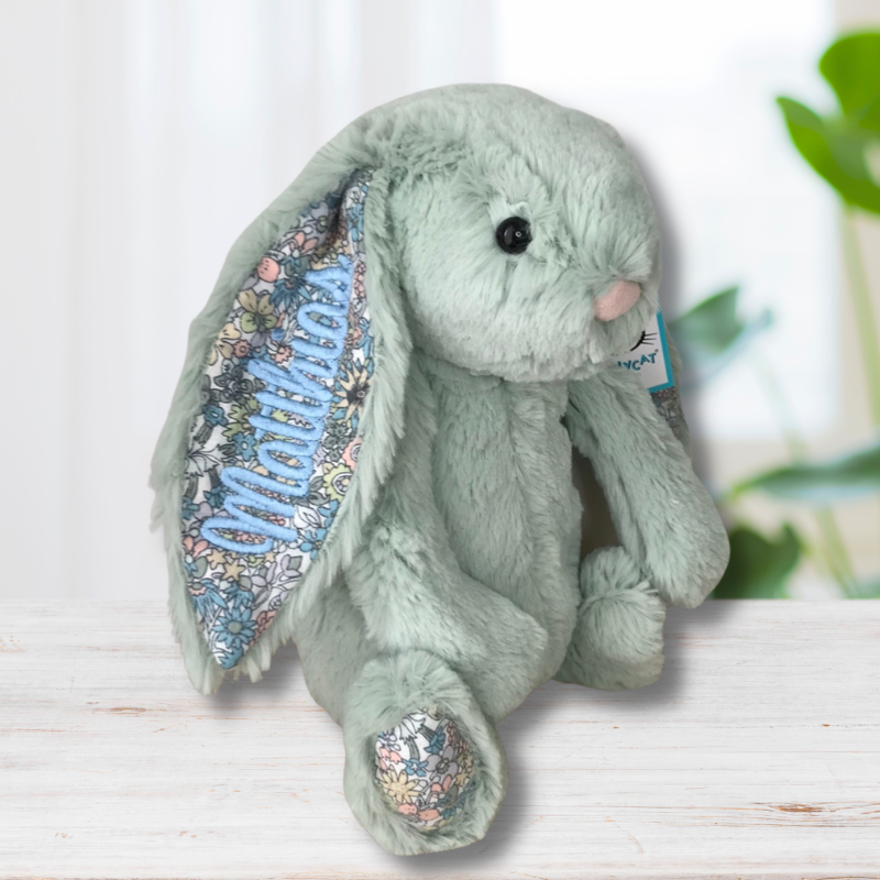 Personalised Jellycat Bunny - Sage Blossom
