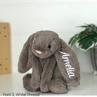 Personalised Truffle Jellycat Bunny & Cream Blanket Gift Set