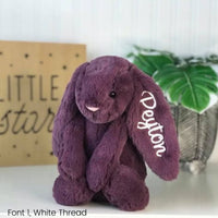 Personalised Jellycat Bunny Rabbit Perth Australia NZ Plum Purple