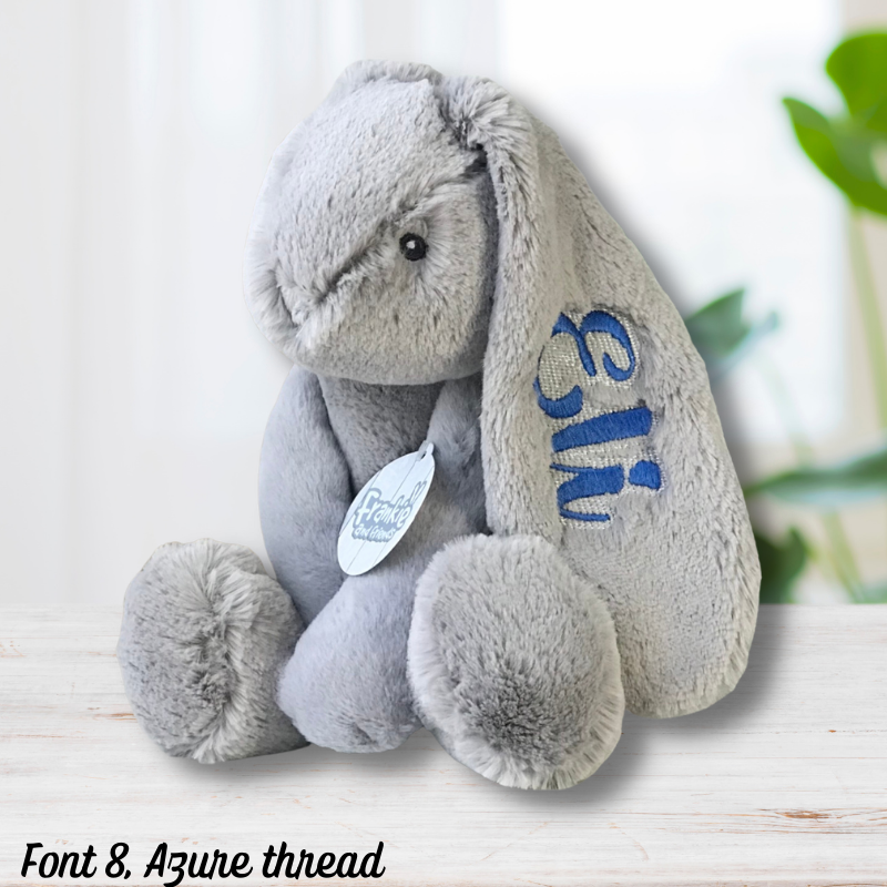 Personalised Large Frankie Bunny - Grey 39cm