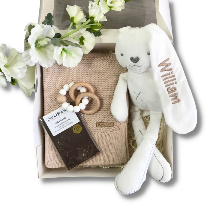 Patches Bunny & Light Beige Blanket Gift Set