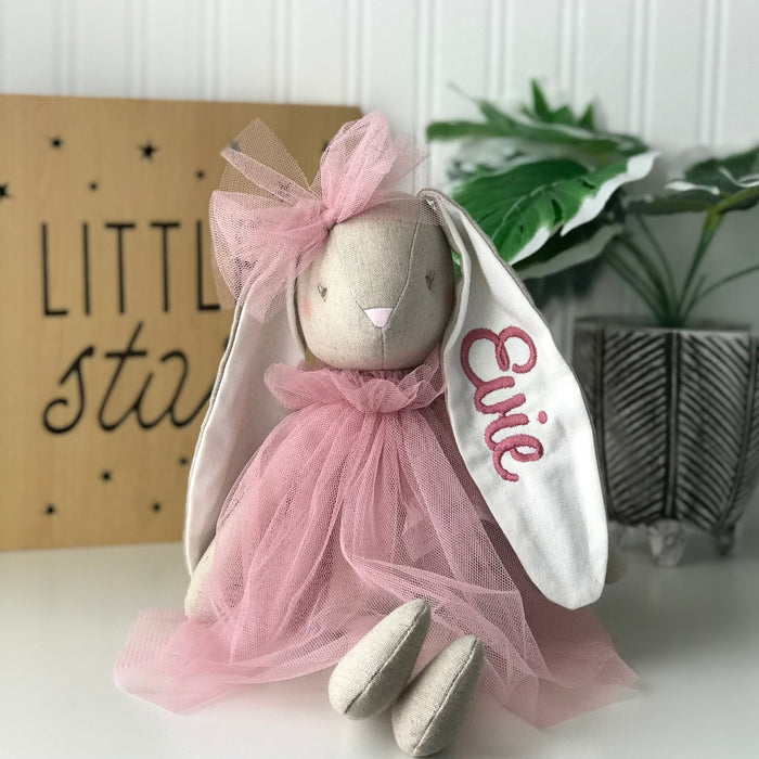 Personalised Bunny Australia, Alimrose Baby Briar Blush Bunny