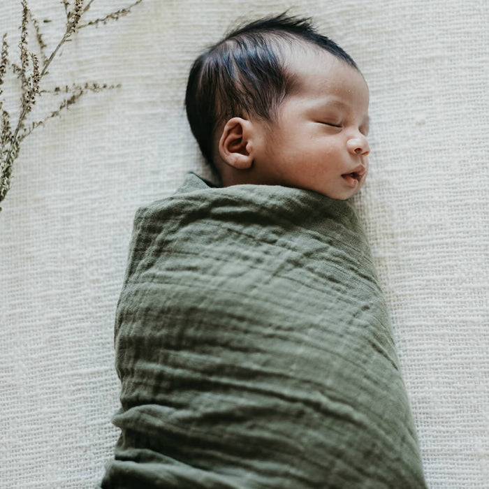 Snuggle Hunny Kids Organic Muslin Wrap | Dusty Olive