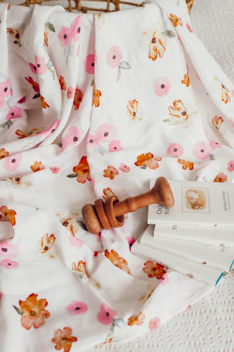 Snuggle Hunny Organic Muslin Wrap | Poppy