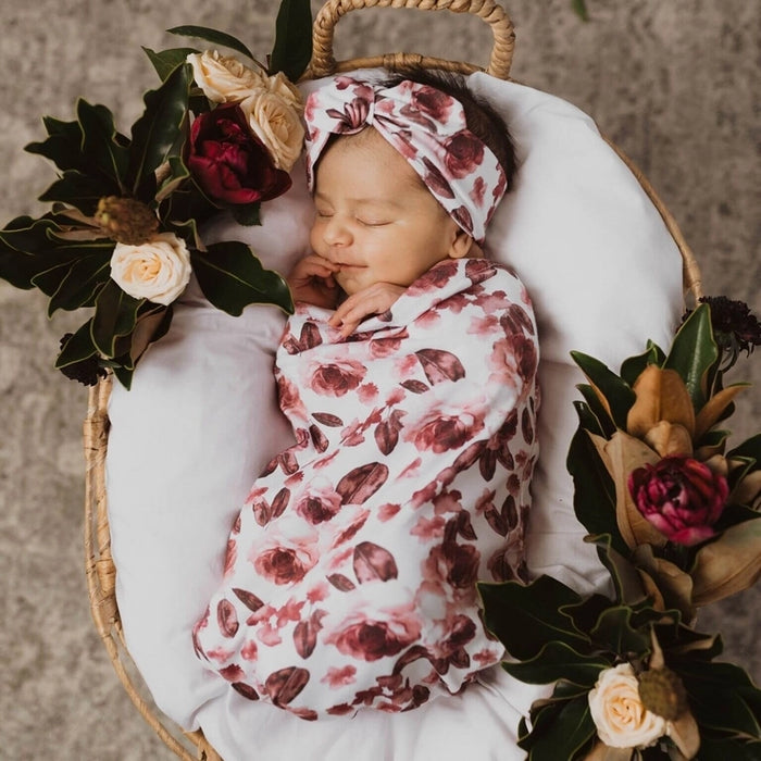 Snuggle Swaddle & Topknot Set | Fleur