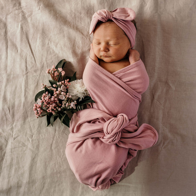 Snuggle Hunny Jersey Wrap & Topknot Set | Jewel