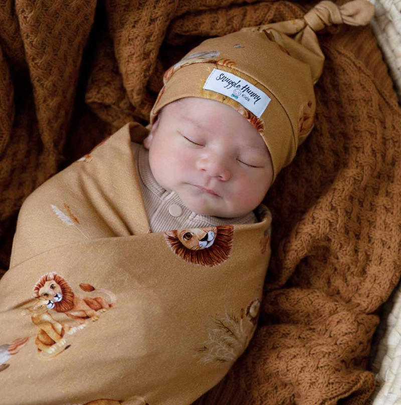 Snuggle Hunny Jersey Wrap & Beanie Set | Roar