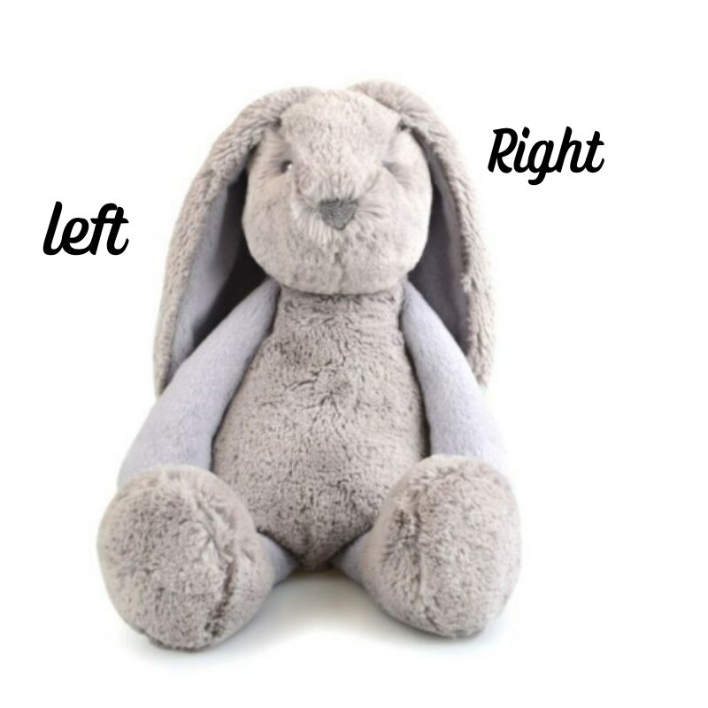 Personalised Large Frankie Bunny - Grey 39cm