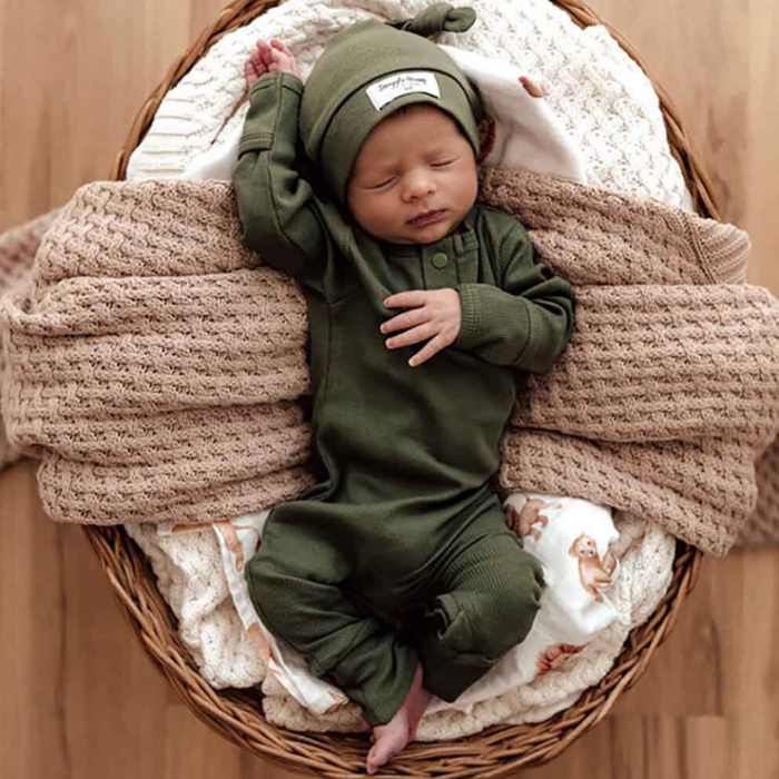 Snuggle Hunny Organic Growsuit | Olive