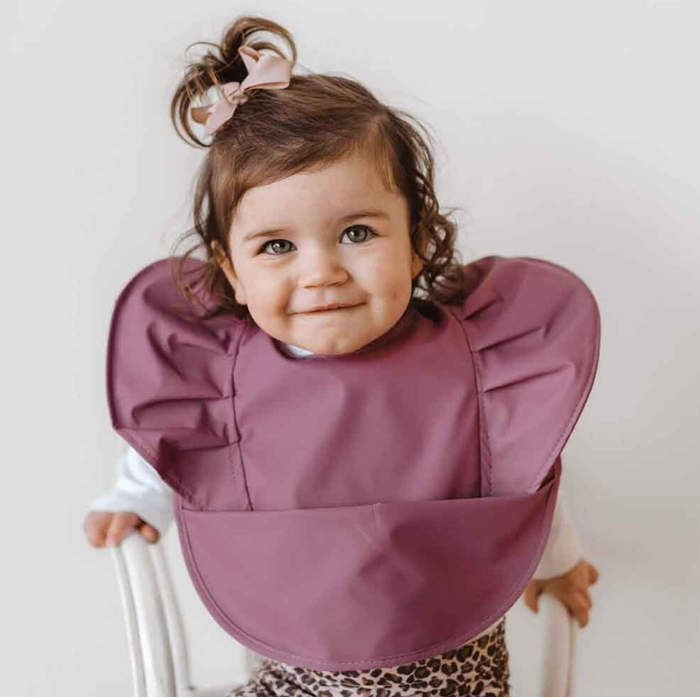 Snuggle Hunny Bib | Mauve Frill