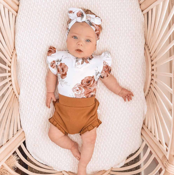 Snuggle Hunny Short Sleeve Bodysuit - Rosebud