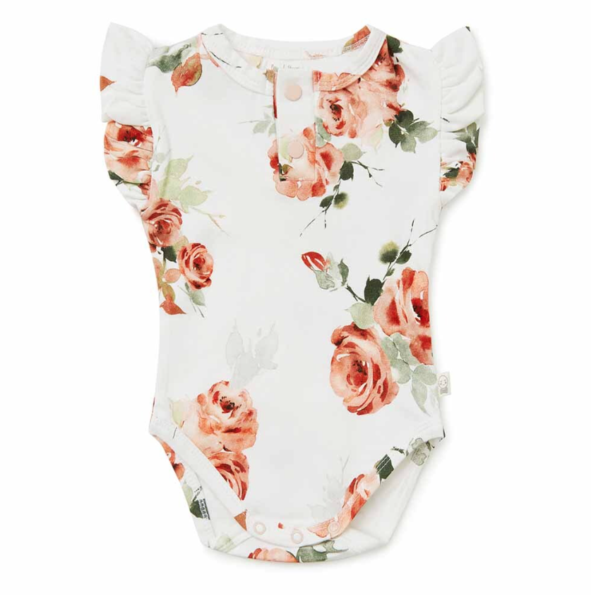 Red Rose Bodysuit (Long-Sleeve), Bodysuits for Woment – Georgia Rose Label