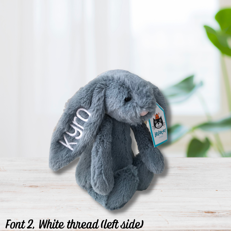 Personalised Jellycat Bunny - Dusky Blue Small 4