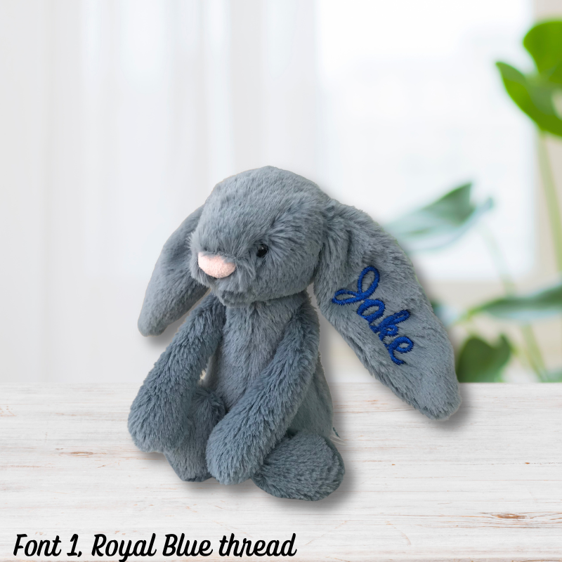 Personalised Jellycat Bunny - Dusky Blue Small 5