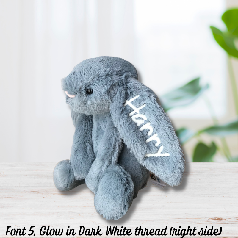 Personalised Jellycat Bunny - Dusky Blue Small 7