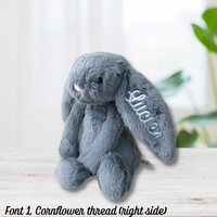 Personalised Jellycat Bunny SMALL - Dusky Blue
