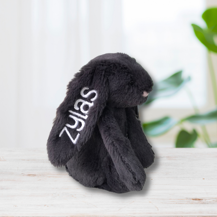 Personalised Jellycat Bunny - Inky  black