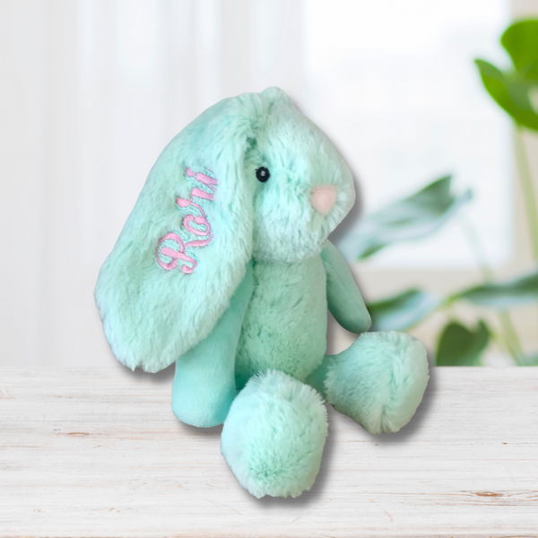 Personalised Mint Green Frankie Bunny RabbitPersonalised Mint Green Frankie Bunny Rabbit