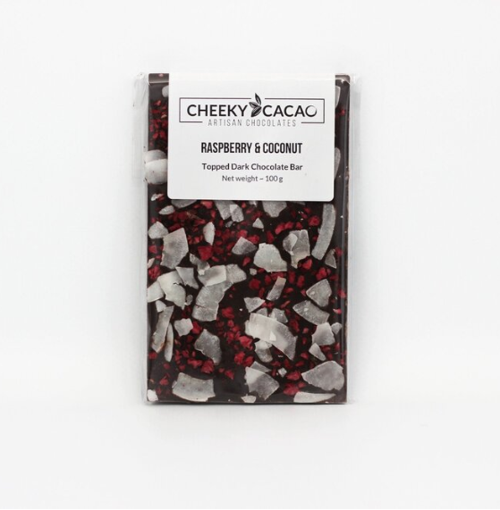 Cheeky Cacao | Raspberry & Coconut Chocolate Bar