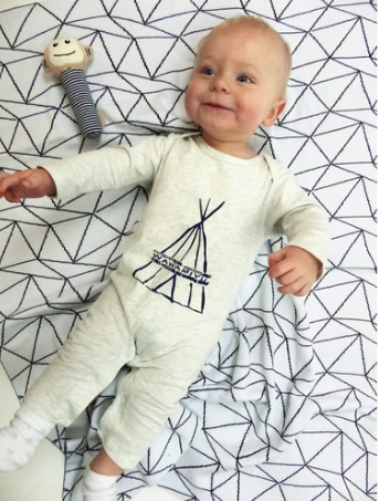 Emotion & Kids | Grey TeePee Romper (000)